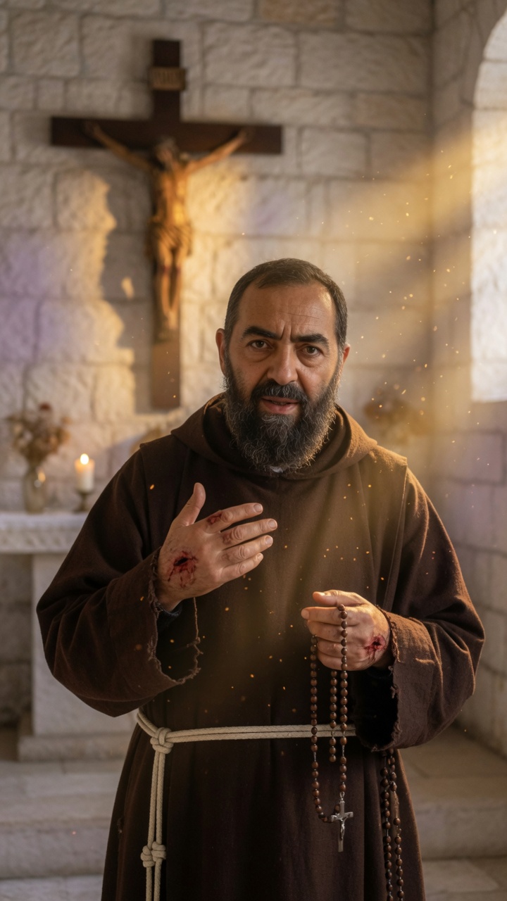 Recado em vídeo de Padre Pio