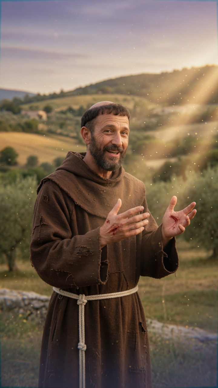 São Francisco de Assis — exemplo de recado em vídeo